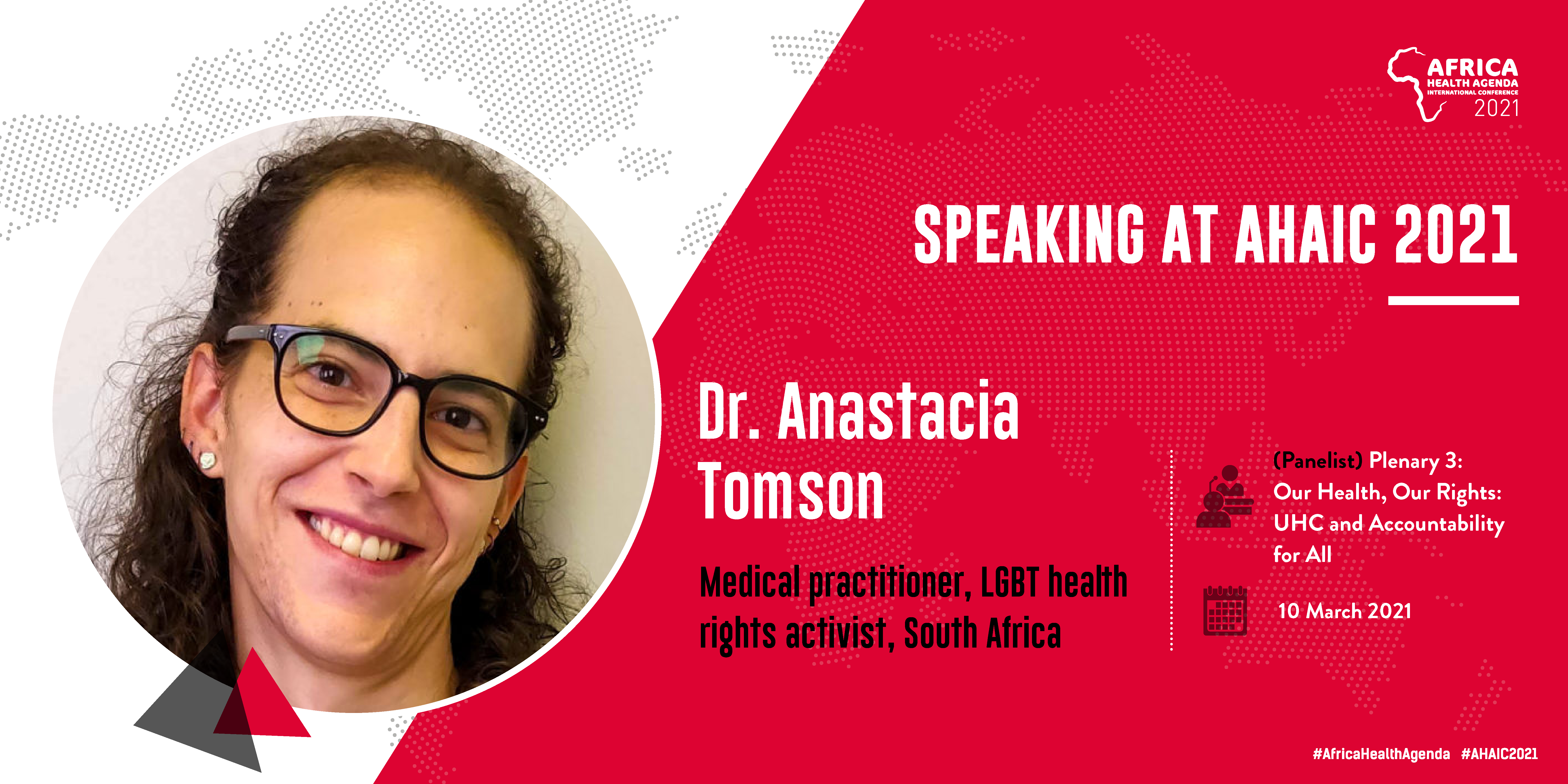 Dr Anastacia Tomson - Speaking at AHAIC 2021